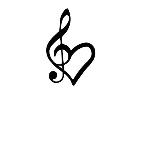 Art And Collectibles Music Note Heart Svg Cut Files Musical Note Heart