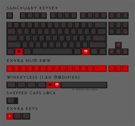 Sanctuary Key Cap Set You Can Have The Diablo Font On Your Keyboard
