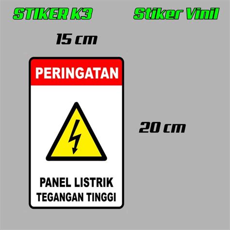 Jual Stiker Rambu K3 Safety 20x15 Cm Panel Listrik Tegangan Tinggi