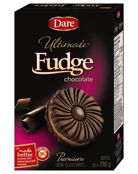 Dare Ultimate Fudge Chocolate Creme Cookies 290g102oz Imported From Canada Caffeine