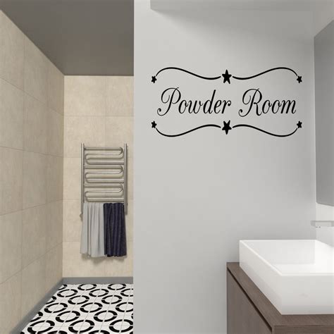 Wall Decal Powder Room Removable Vinyl Wall Art Quote Sticker Wall