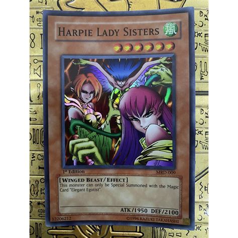 Yugioh Harpie Lady Sisters Ancient Code Card Mrd 009 Super Rare 1st Edition Shopee Philippines