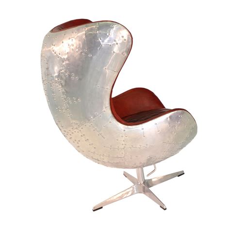 Retro Steel Backed Egg Shaped Chair