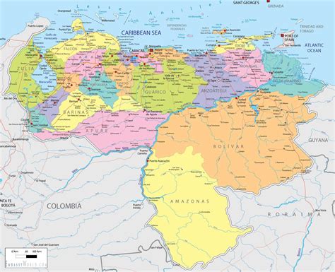 Venezuela Map Ezilon Maps Map Political Map Venezuela Images