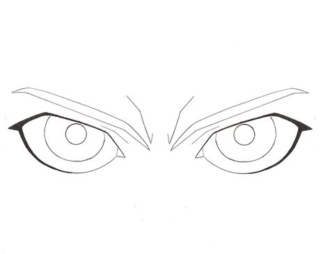 Anime Demon Eyes Drawings Sketch Coloring Page