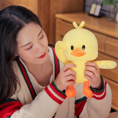 New Net Red Little Yellow Duck Doll Plush Toy Doll Girl Warm Etsy