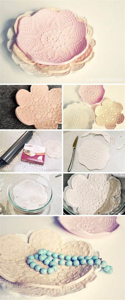 How To Make Doily Imprint Trinket Dishes And Bowls 15 Fascinating