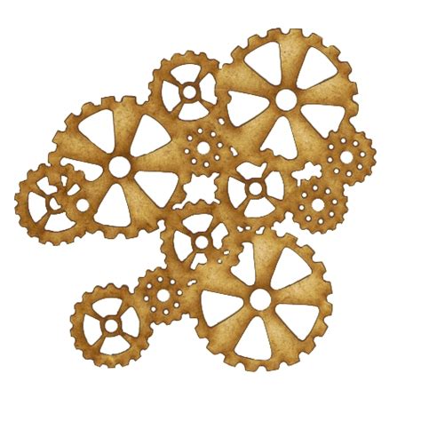 Steampunk Mechanical Mdf Cogs And Gears Motif