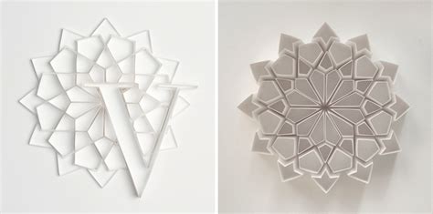 Intricately Folded Geometric Paper Sculptures