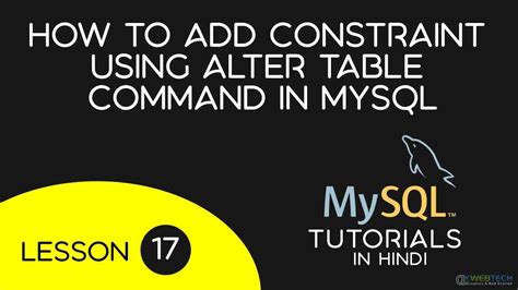 How Add Constraint Using Alter Table Command In MySQL 17 YouTube