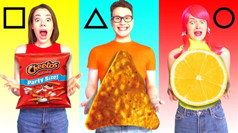 Geometric Shapes Food Challenge Eating Funky And Gross Impossible Foods