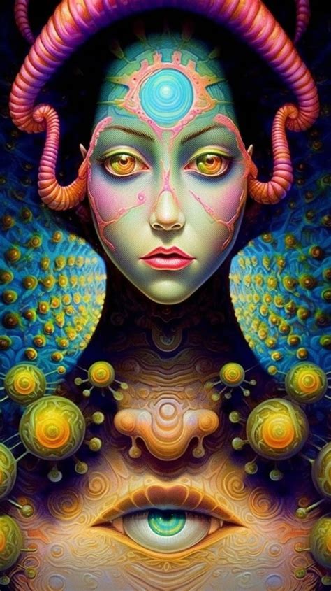 Gorgeous Trippy Surreal Female In 2023 Psychadelic Art Surreal Art