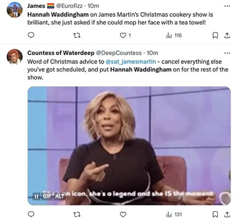 Hannah Waddingham S Christmas Day Antics Leave James Martin S Viewers