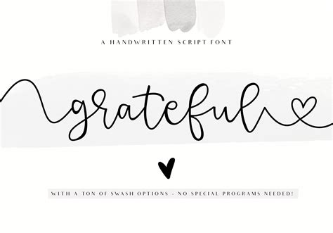 Grateful Handwritten Script Font Stunning Script Fonts