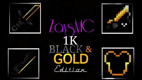 Mcpe 0156 Zaysmcs 1k Pack Black And Gold Edition Thanks For 1k