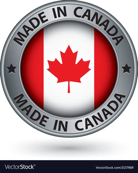 Avoid gifting the overdone throw blanket and opt for consumables (remember the three cs: Made in Canada silver label with flag Royalty Free Vector
