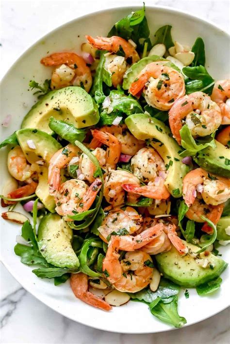 Add the mint and coriander to the vegetables along with the prawns. Diabetics Prawn Salad - Mango Mandarin Sesame Shrimp Salad #shrimprecipes | Sesame ...