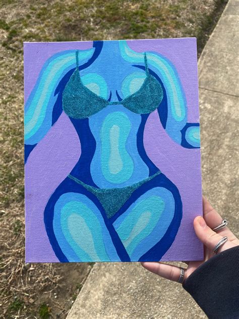 Blue Thermal Body Painting Etsy