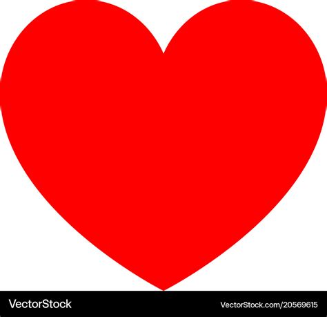 Heart Red Color Royalty Free Vector Image Vectorstock
