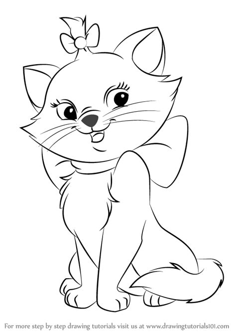 How To Draw Marie From The Aristocats