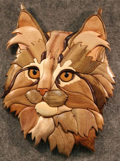 Collection Of Magnificent Woodworks Intarsia Kitten Intarsia Wood