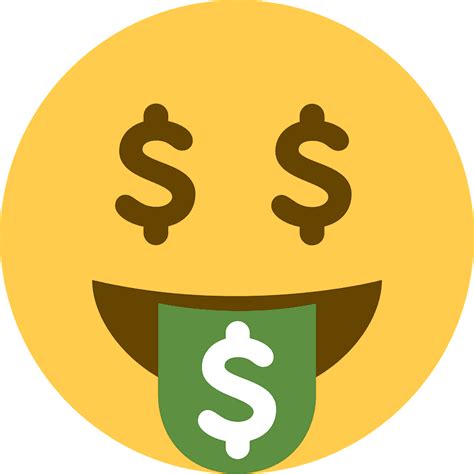 Money Mouth Face Emoji Clipart Free Download Transparent Png Creazilla