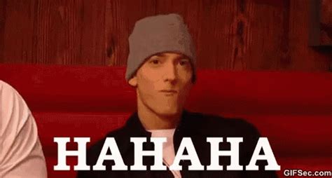 Eminem Hahaha Haha No Not Funny Gif Primogif