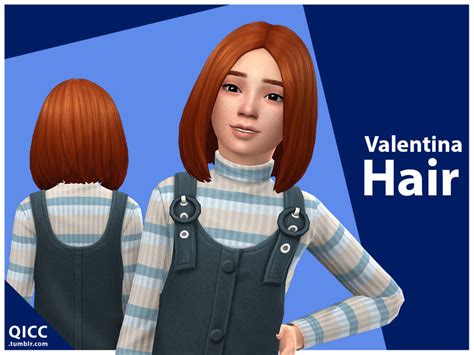 The Sims Resource Valentina Hair By Qicc Sims 4 Hairs