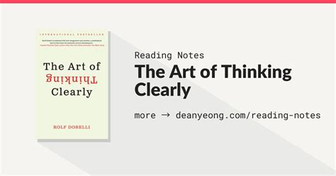 Book Summary The Art Of Thinking Clearly By Rolf Dobelli
