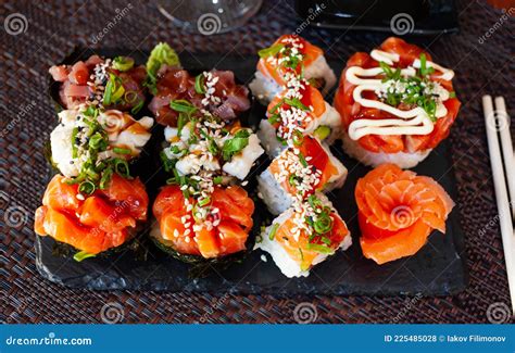 Japanese Sushi Platter Stock Photo Image Of Nori Snack 225485028