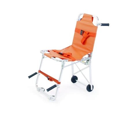 A stair chair is an ambulance stretcher that folds into a chair position rather than a flat bed position. Model 42 Stair Chair with Vinyl Cover - Ferno Canada