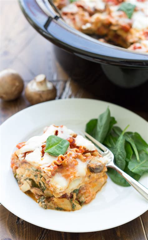 Slow Cooker Spinach Ricotta Lasagna