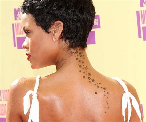 A buildup of fat between the shoulder blades causes a hump in the back of the neck to form. 51 Lovely Star Neck Tattoos