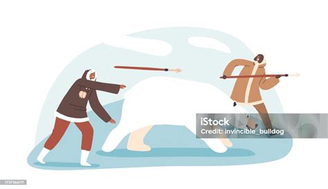 Indigenous People Hunter Characters Indigenous To The Arctic Hunt Polar