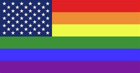 Lgbt Pride Flag With Star Field From Us Flag Digital Art By Peter