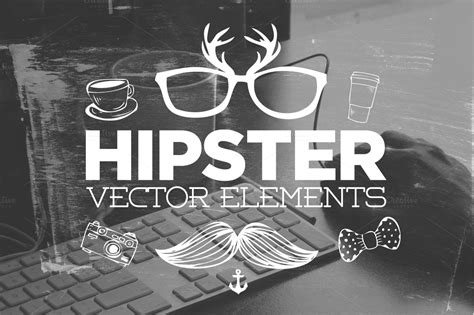 30 Handsketched Hipster Vectors ~ Illustrations On