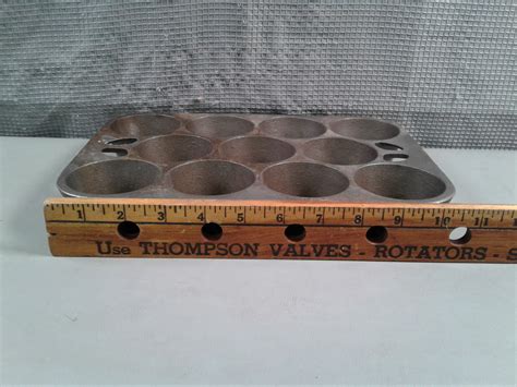 Lot Detail Vintage Cast Iron Muffin Tin