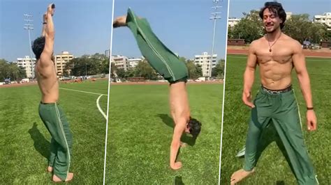 Bollywood News Shirtless Tiger Shroff Pulls Off Series Of Backflips