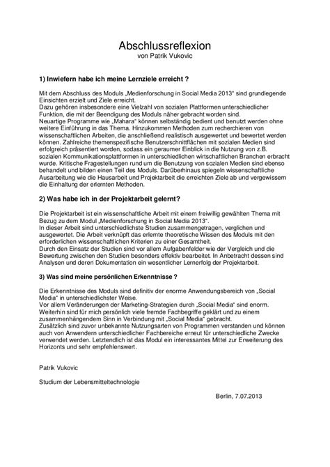 Fazit hausarbeit beispiel pdf : Abschlussreflexion