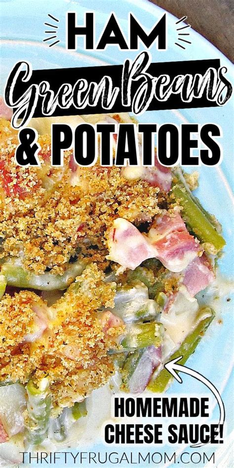 With the ham already cooked and ready to go, simply dice it and then toss it in a casserole dish with a few simple ingredients my kids love, and dinner is served! Cheesy Ham, Potato and Green Bean Casserole | Recipe in 2020 | Easy homemade recipes, Homemade ...