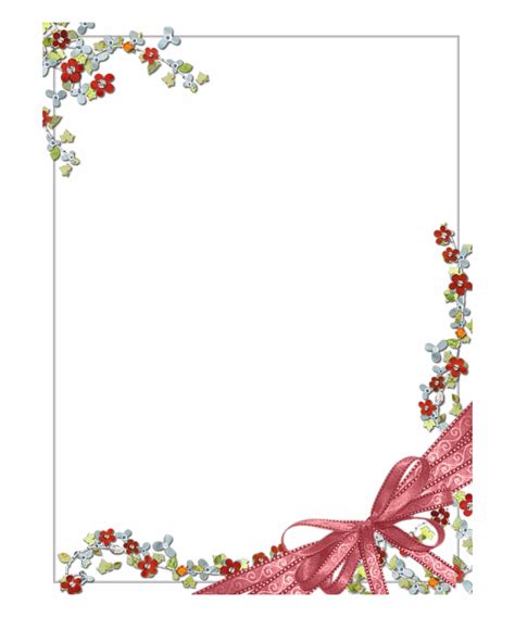 Paper Borders Printables Free Printable Vintage Flower Stationery