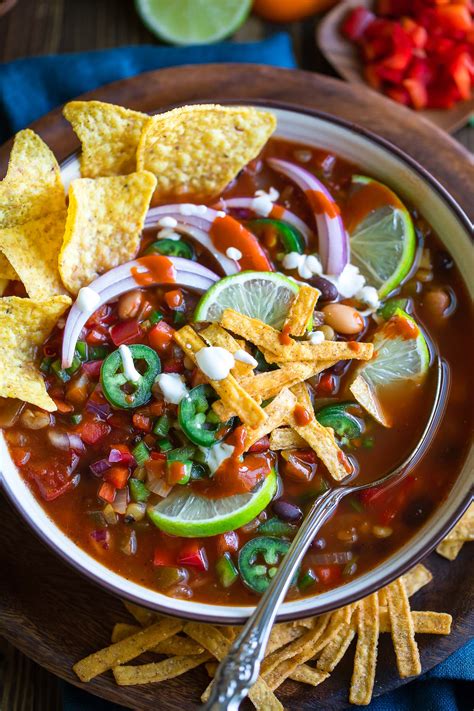 Check out the small video playing before you make the taco soup for basic understanding. Vegetarian Taco Soup (Slow Cooker + Stove Top) - Peas And ...
