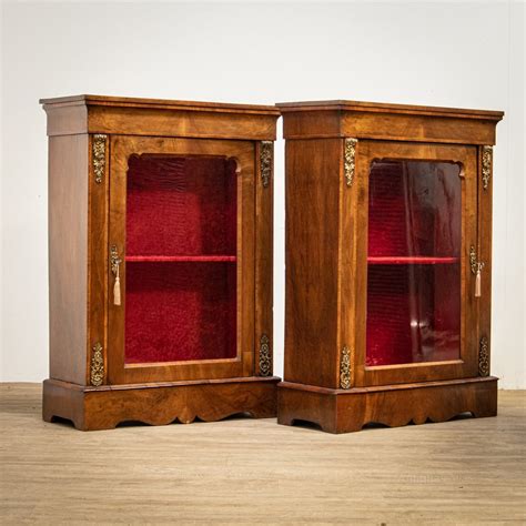 Pair Of Antique And Crushed Velvet Cabinets Antiques Atlas