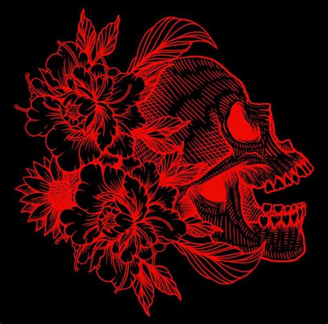 Black And Red Skull Aesthetic Wallpapers Wallpaper Cave
