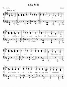 Love Song Bareilles Piano Sheet Music Free Printable Printable