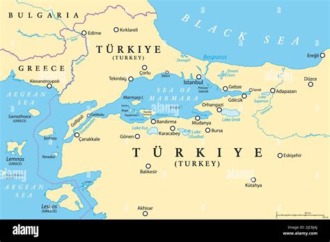 Bosporus And Dardanelles Political Map The Turkish Straits