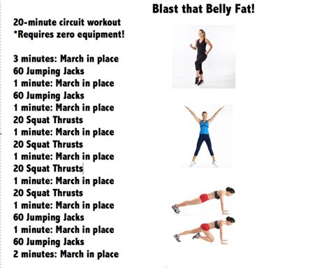 Blast That Belly Fat 20 Minute Circuit Workout From American Baby