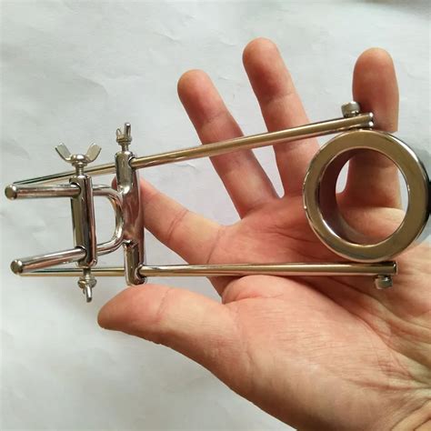 Scrotum Ball Stretcher Crusher Fixture Stainless Steel Testis Torture Ring Device Sex Toy Adult