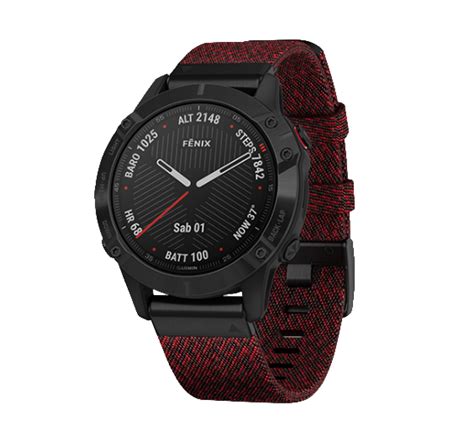 Track data, log workouts, challenge your friends, and share your results on social media. GARMIN Fenix 6 - 010-02158-65 Digital Dial Black DLC Red ...