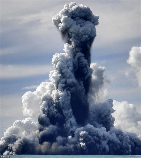 Soufriere hills volcano, montserrat taal volcano now erupting. Pictured: The spectacular eruption of an underwater ...